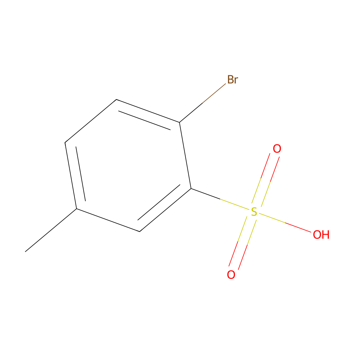 2-Bromo-5-methylbenzenesulfonic acid molecular structure, CAS 56919-22-3