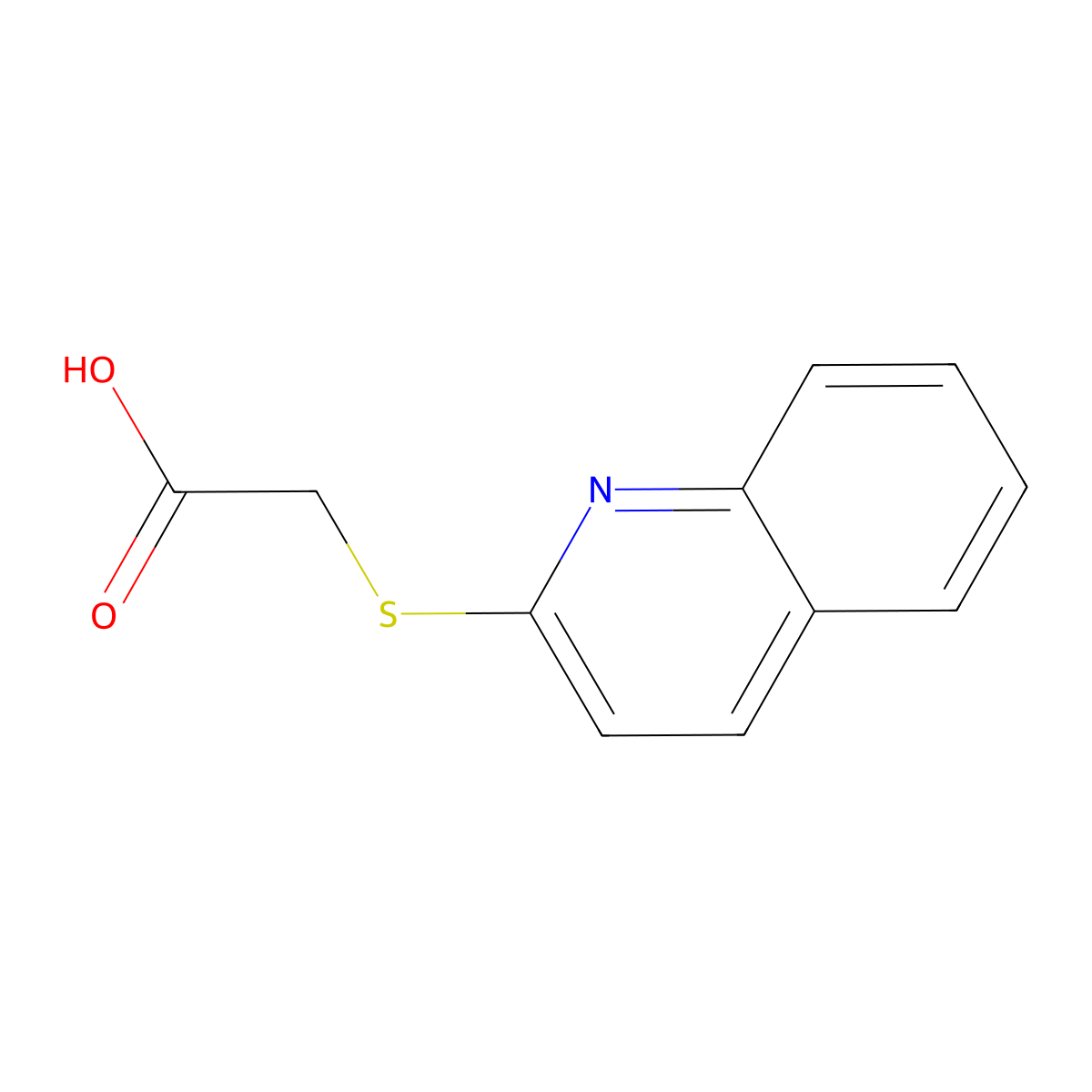 (Quinolin-2-ylsulfanyl)-acetic acid molecular structure, CAS 56919-56-3