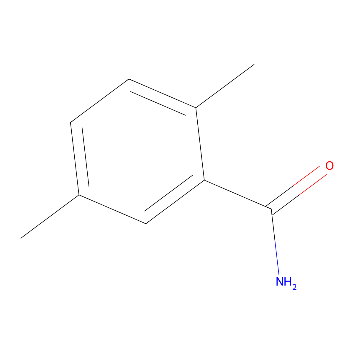 2,5-Dimethylbenzamide molecular structure, CAS 5692-34-2