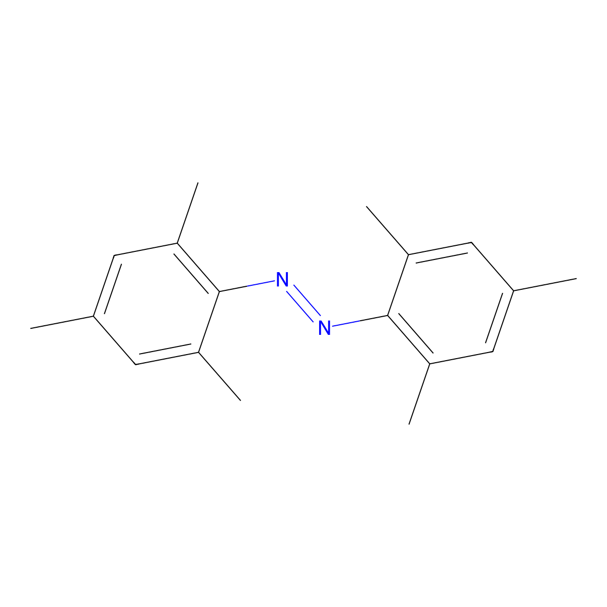 Bis(2,4,6-trimethylphenyl)diazene molecular structure, CAS 5692-66-0