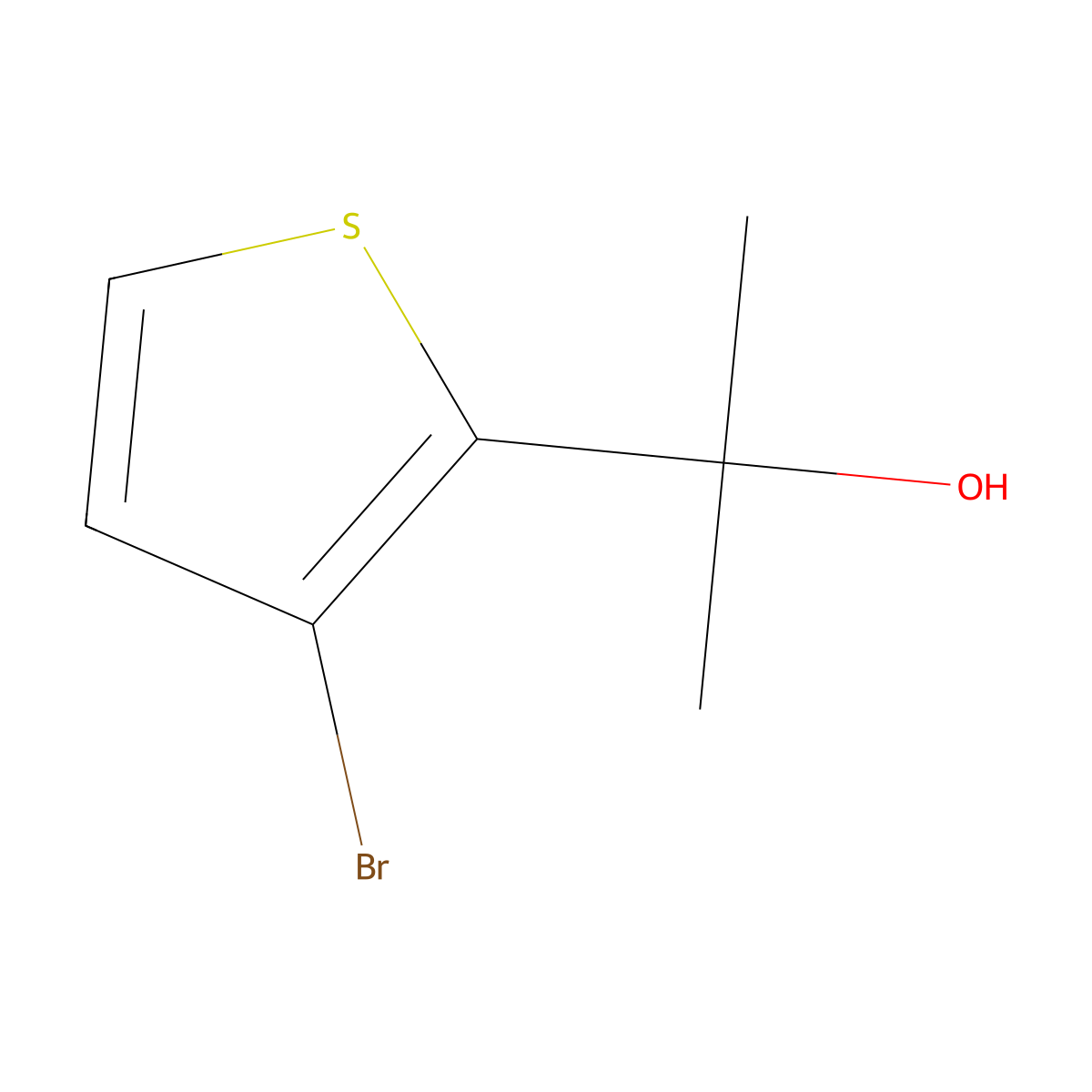 2-(3-Bromothiophen-2-yl)propan-2-ol molecular structure, CAS 56920-95-7
