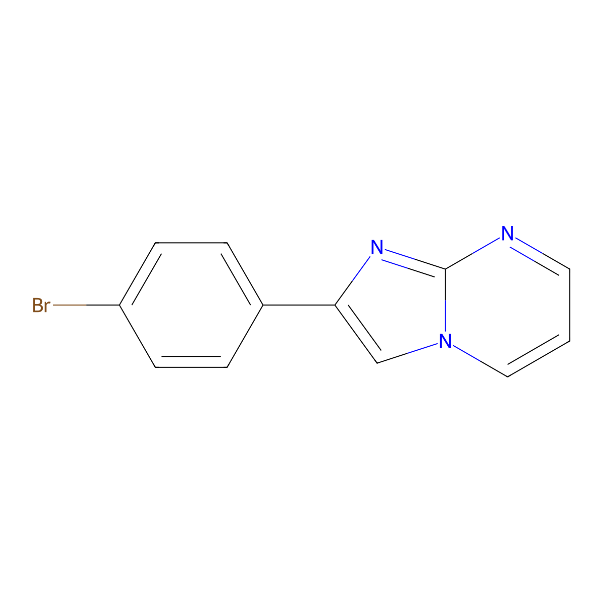 2-(4-Bromophenyl)imidazo[1,2-a]pyrimidine molecular structure, CAS 56921-85-8