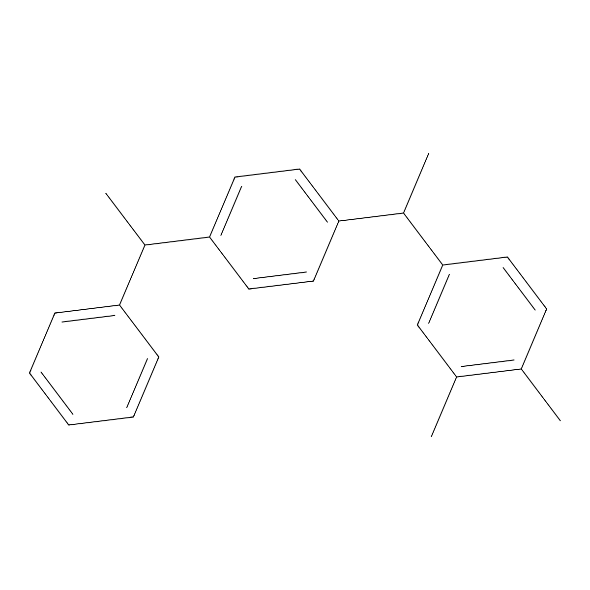 1-(1-Phenylethyl)-4-(1-(3,4-xylyl)ethyl)benzene molecular structure, CAS 56922-56-6
