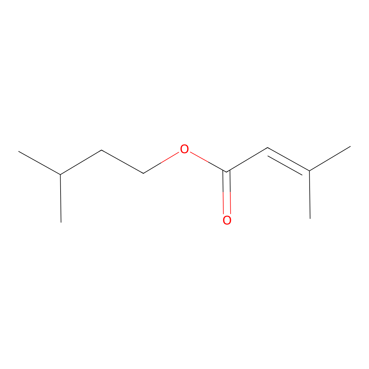 2-Butenoic acid, 3-methyl-, 3-methylbutyl ester molecular structure, CAS 56922-73-7