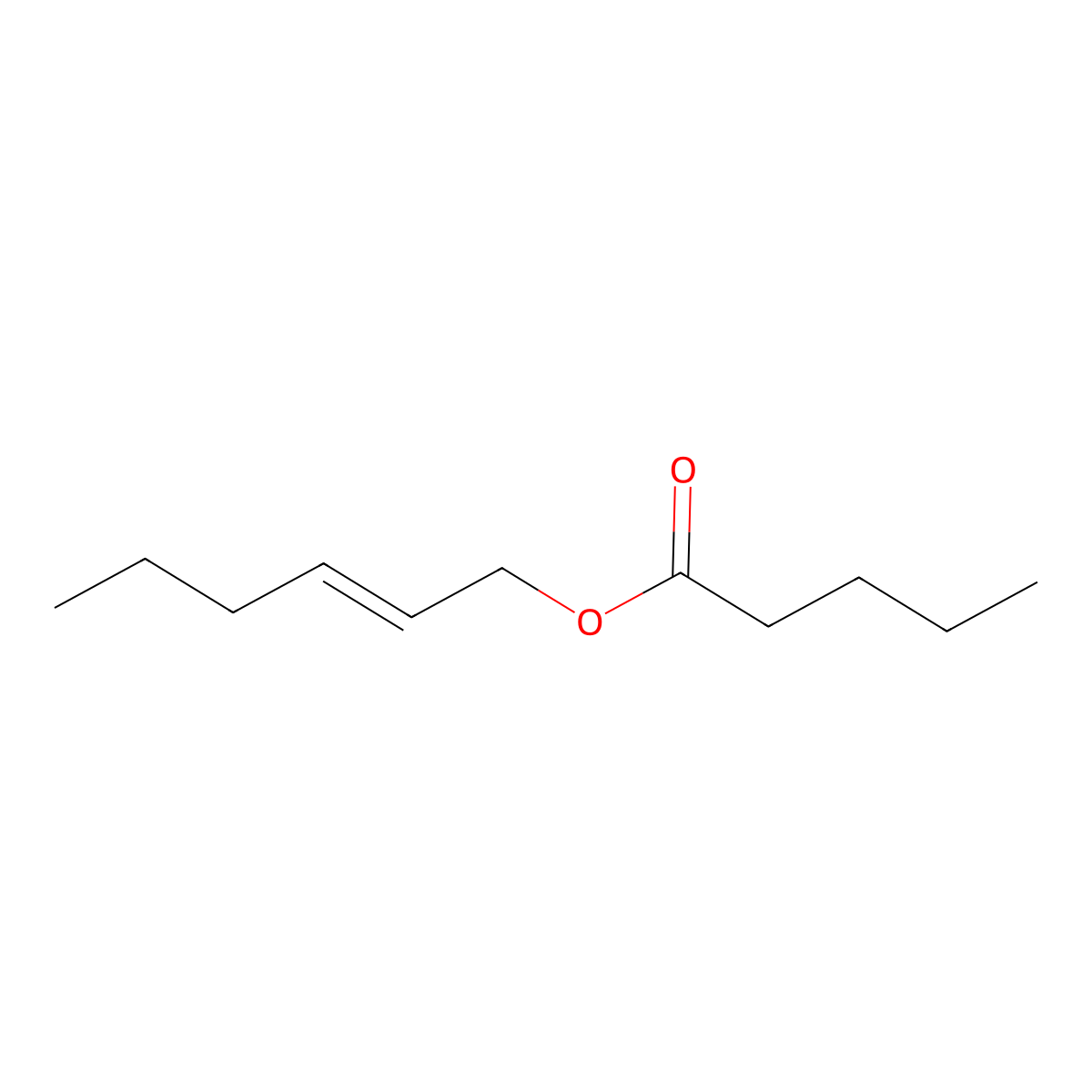 2-Hexenyl pentanoate, (2E)- molecular structure, CAS 56922-74-8