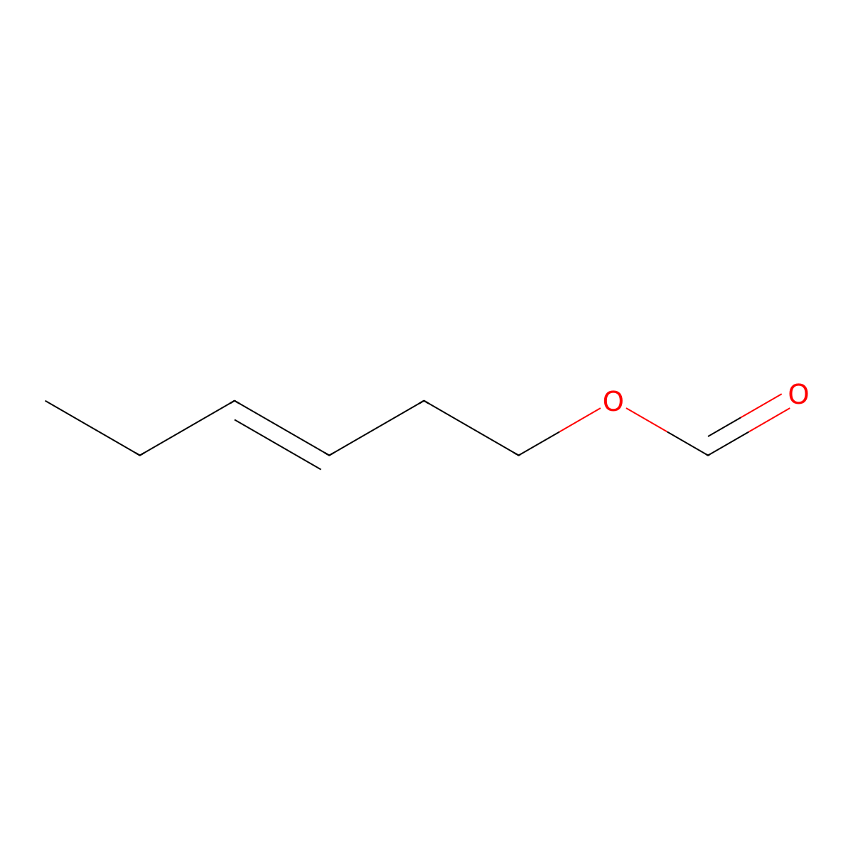 3-Hexen-1-ol, 1-formate, (3E)- molecular structure, CAS 56922-80-6