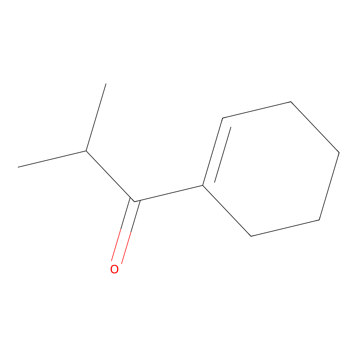 1-(1-Cyclohexenyl)-2-methylpropan-1-one molecular structure, CAS 56922-88-4