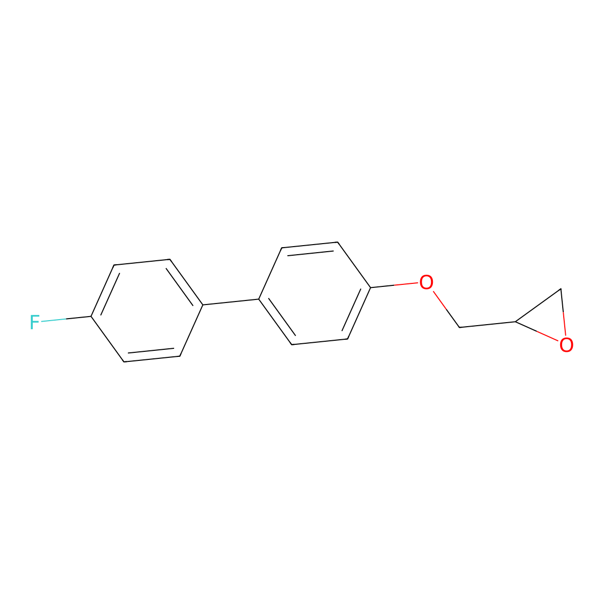 2-[[(4'-Fluoro[1,1'-biphenyl]-4-yl)oxy]methyl]oxirane molecular structure, CAS 56925-62-3