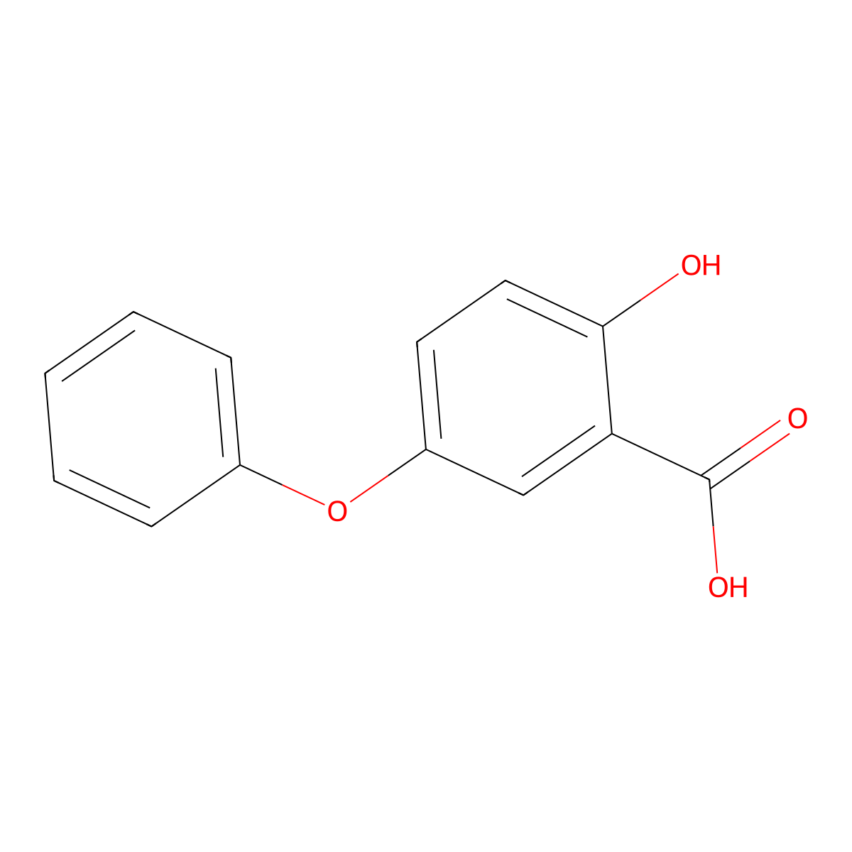 2-Hydroxy-5-phenoxybenzoic acid molecular structure, CAS 56926-42-2