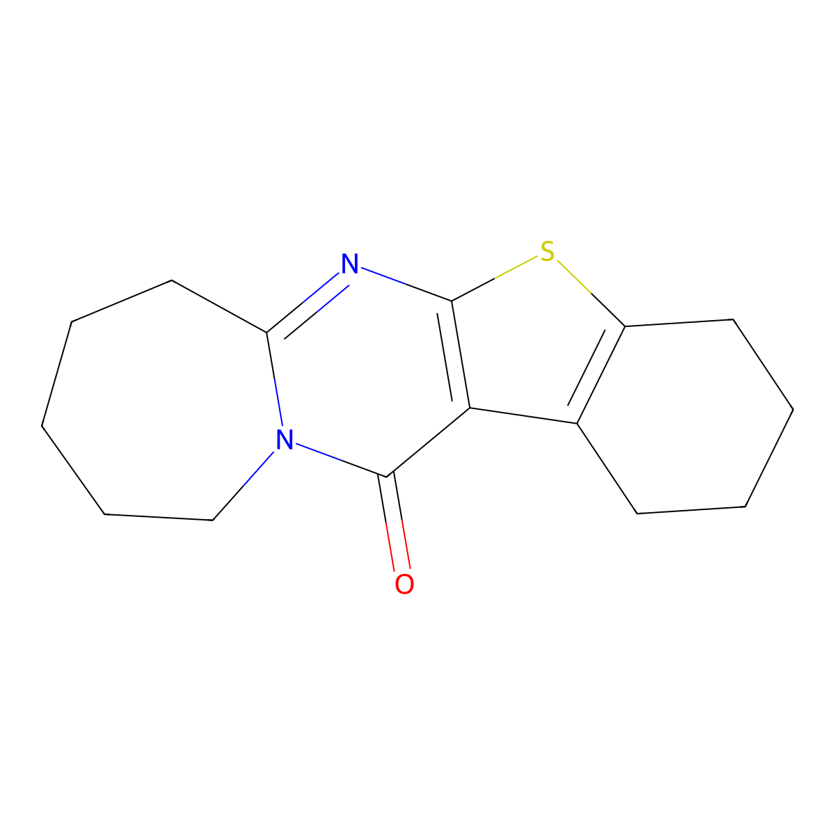 2,3,4,7,8,9,10,11-Octahydro[1]benzothieno[2',3':4,5]pyrimido[1,2-a]azepin-13(1H)-one molecular structure, CAS 56929-67-0