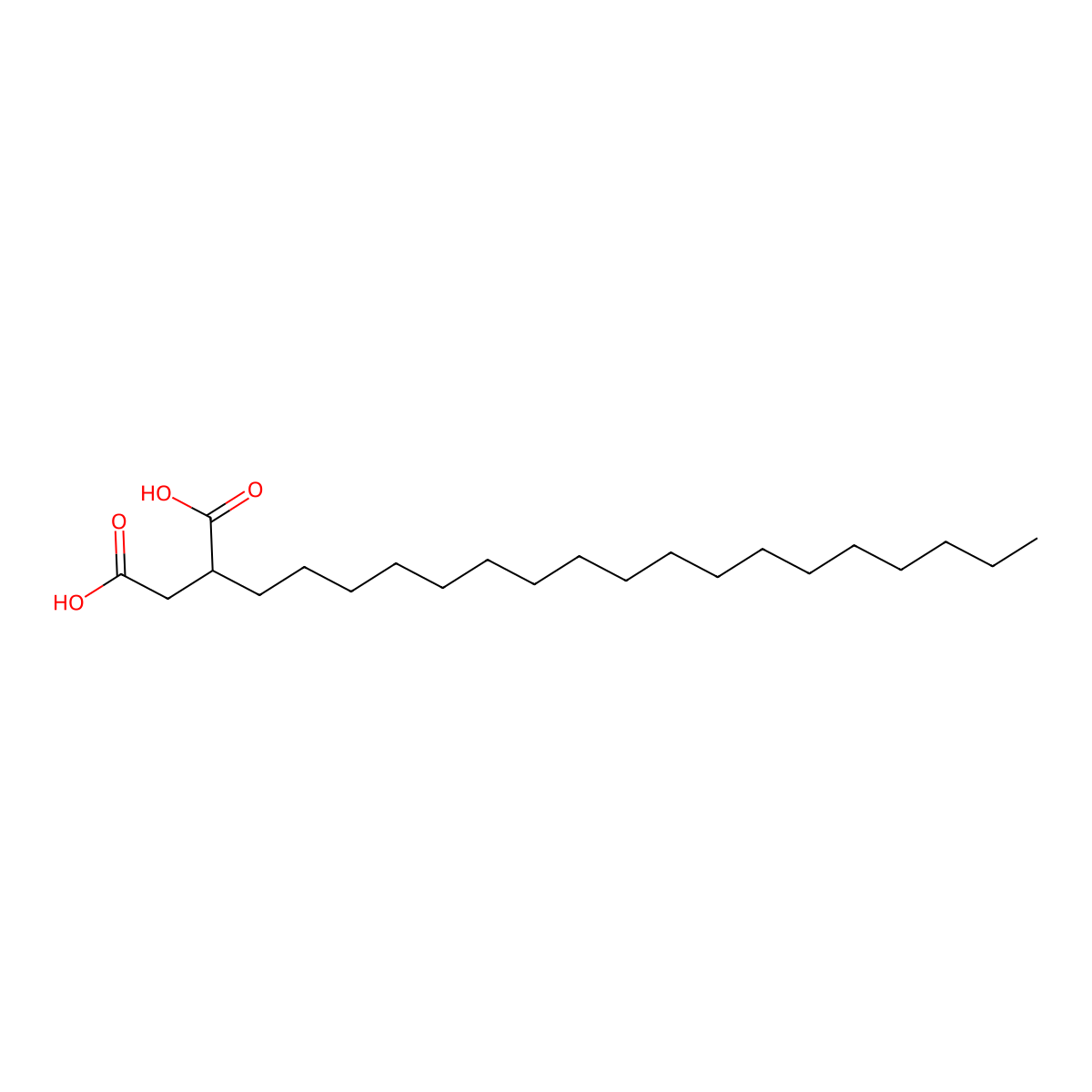 Octadecylsuccinic acid molecular structure, CAS 5693-14-1