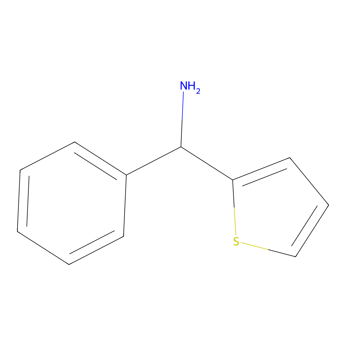 Phenyl(thiophen-2-yl)methanamine molecular structure, CAS 5693-42-5