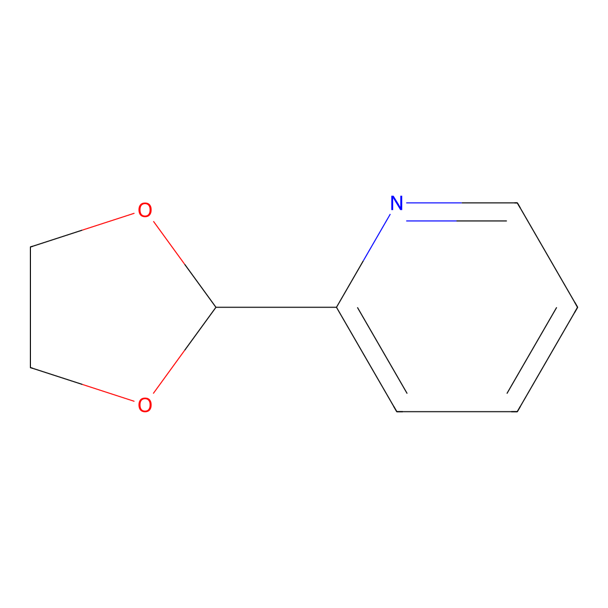 2-Pyridinyl-1,3-dioxolane molecular structure, CAS 5693-54-9