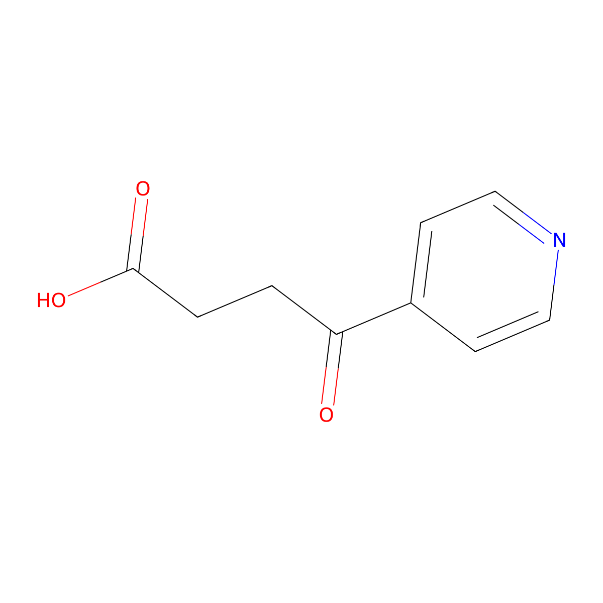 4-Oxo-4-(pyridin-4-yl)butanoic acid molecular structure, CAS 5693-75-4