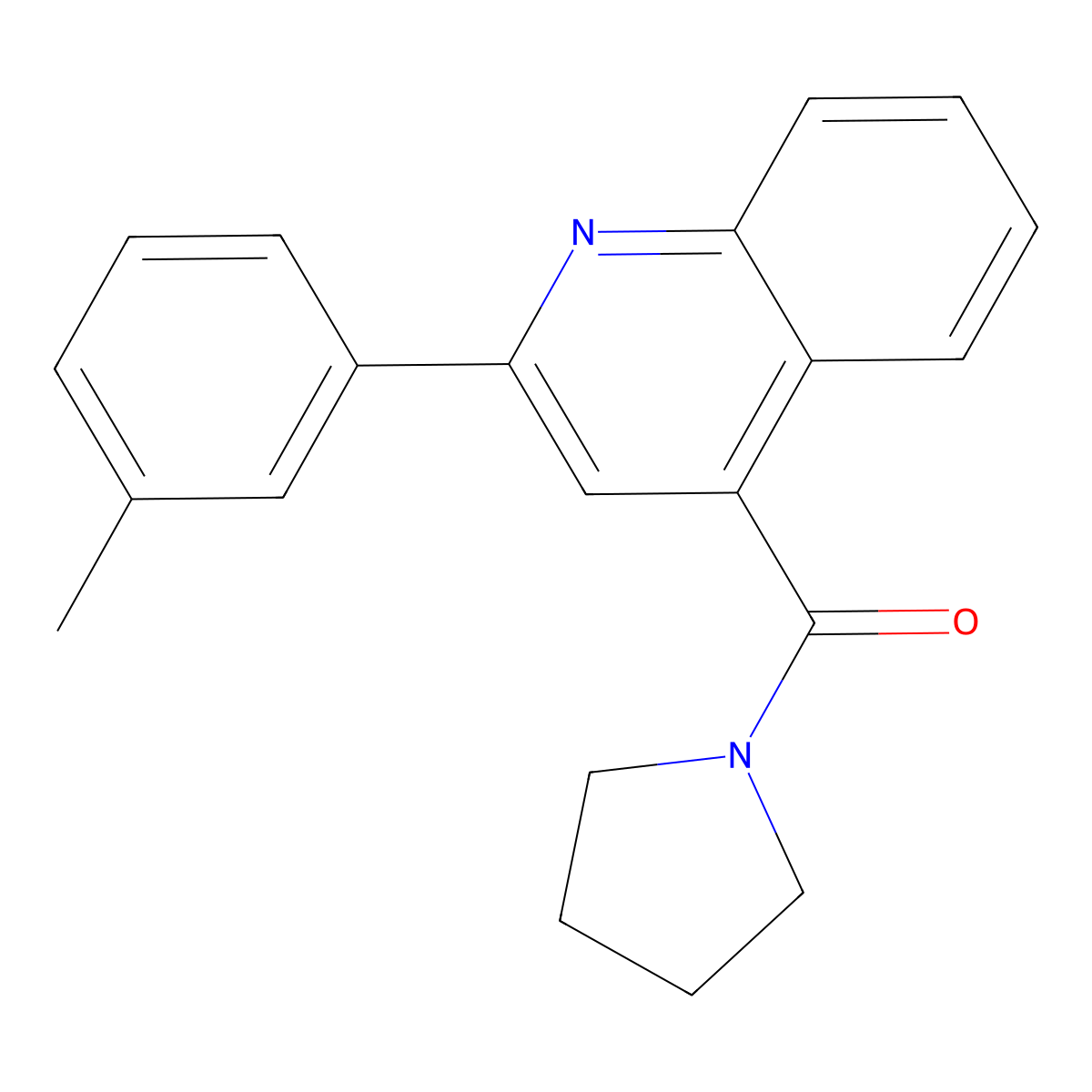 [2-(3-Methylphenyl)quinolin-4-yl](pyrrolidin-1-yl)methanone molecular structure, CAS 5693-91-4