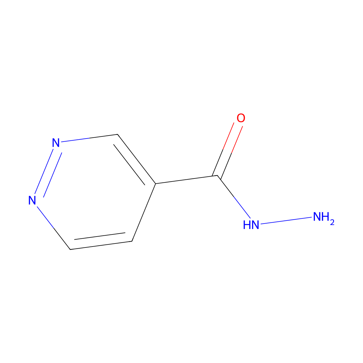 Pyridazine-4-carbohydrazide molecular structure, CAS 56932-26-4