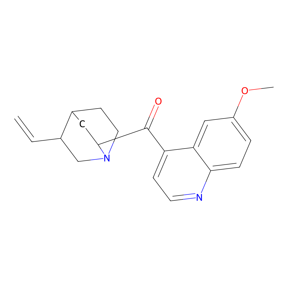 (6-Methoxyquinolin-4-yl)(5-vinylquinuclidin-2-yl)methanone molecular structure, CAS 569329-55-1