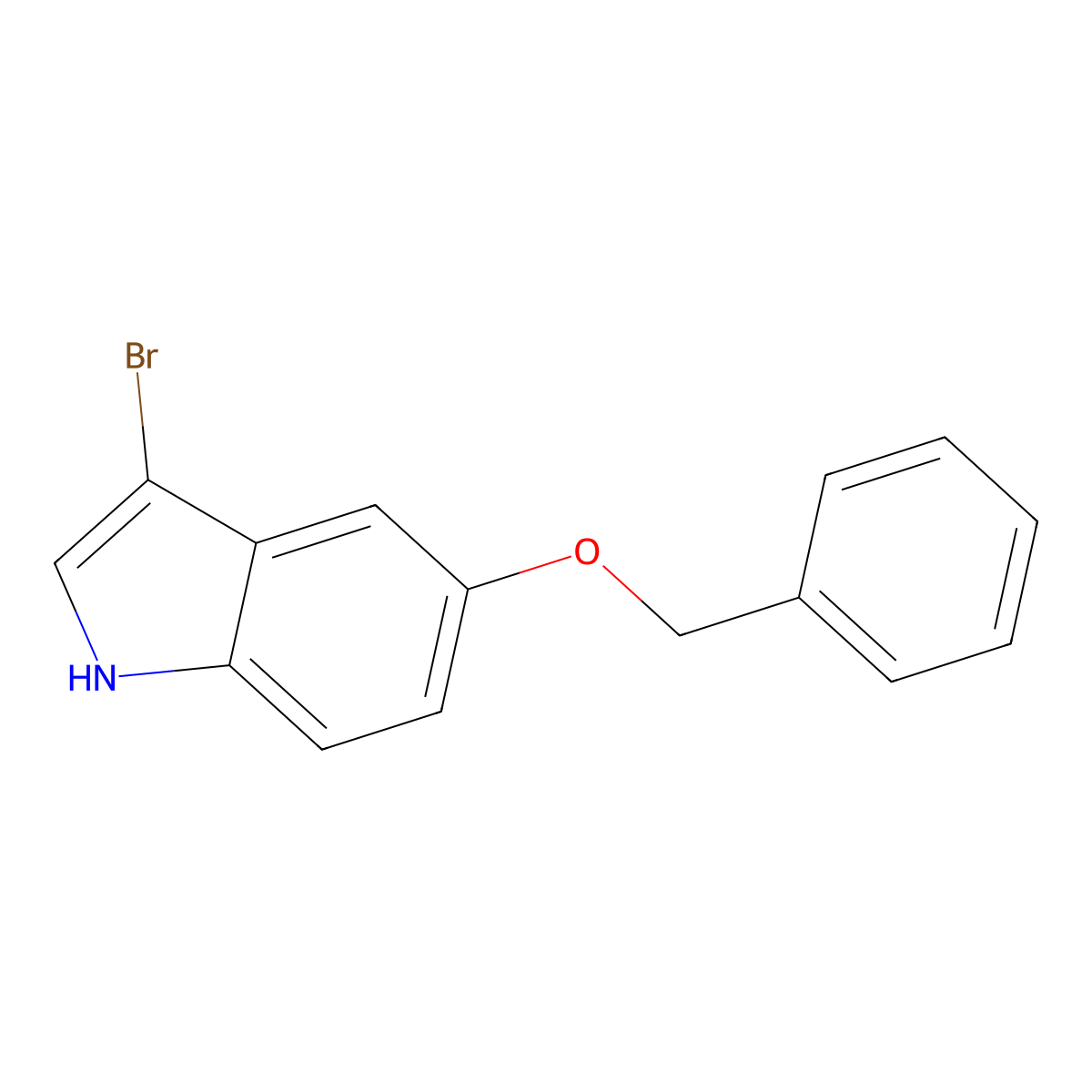 5-(benzyloxy)-3-bromo-1H-indole molecular structure, CAS 569337-39-9