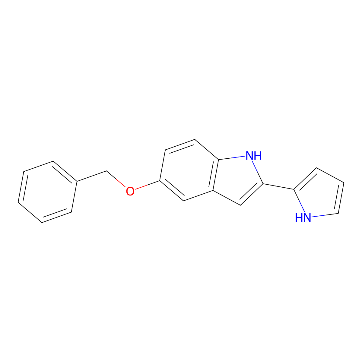 5-(Benzyloxy)-2-(1H-pyrrol-2-YL)-1H-indole molecular structure, CAS 569337-40-2