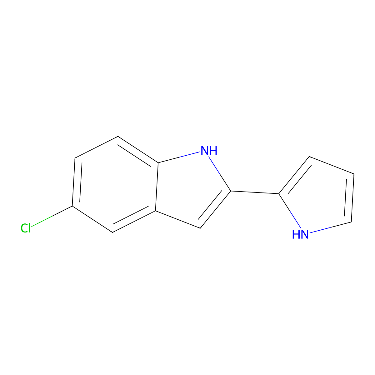 5-Chloro-2-(1H-pyrrol-2-YL)-1H-indole molecular structure, CAS 569337-41-3