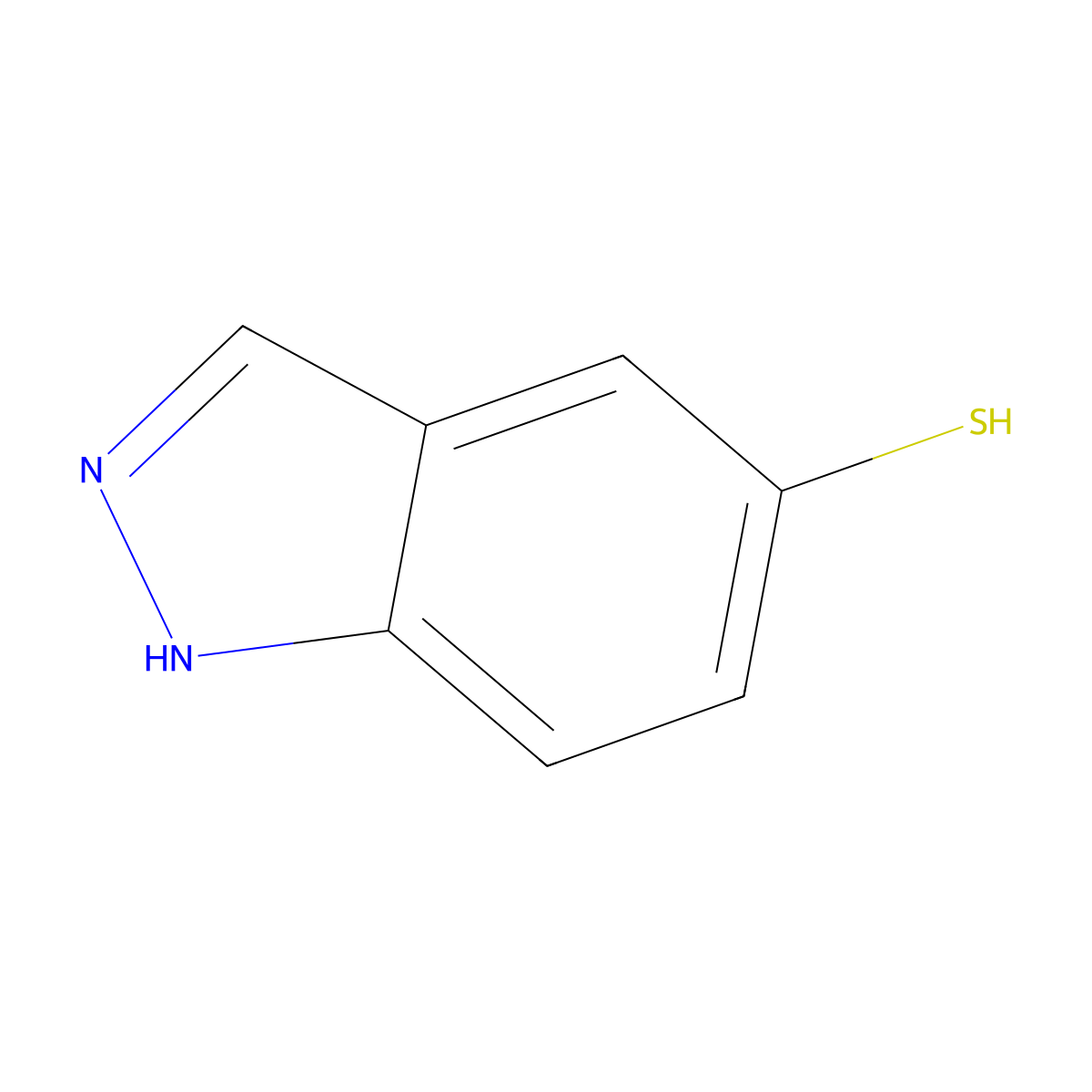 1H-indazole-5-thiol molecular structure, CAS 569339-86-2