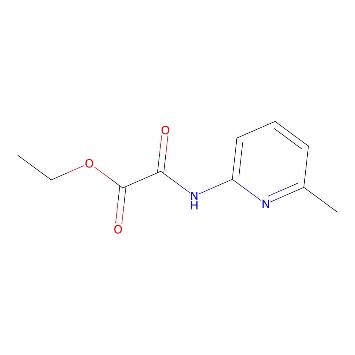 Ethyl 2-((6-methylpyridin-2-yl)amino)-2-oxoacetate molecular structure, CAS 56934-73-7