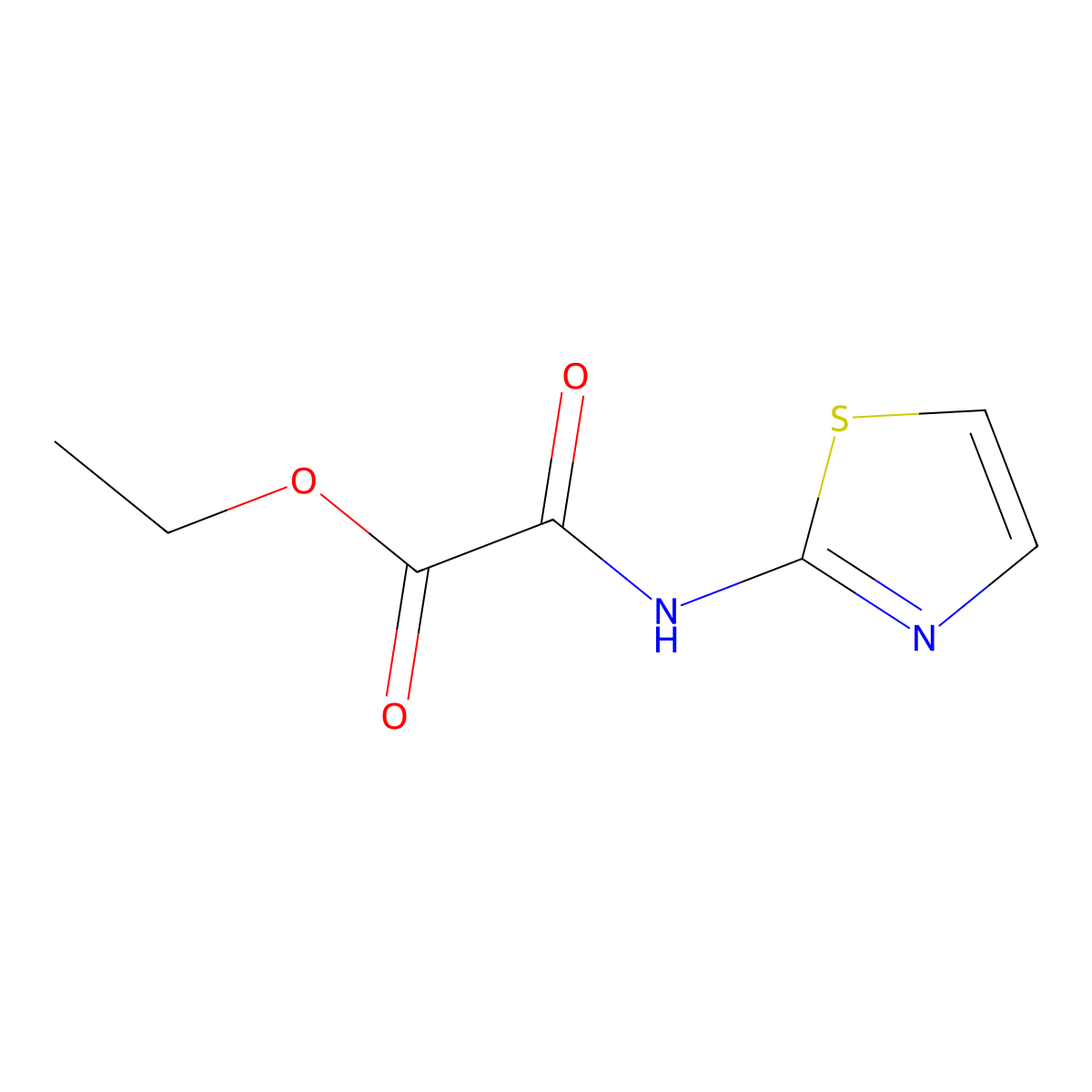 Ethyl 2-oxo-2-(1,3-thiazol-2-ylamino)acetate molecular structure, CAS 56934-75-9