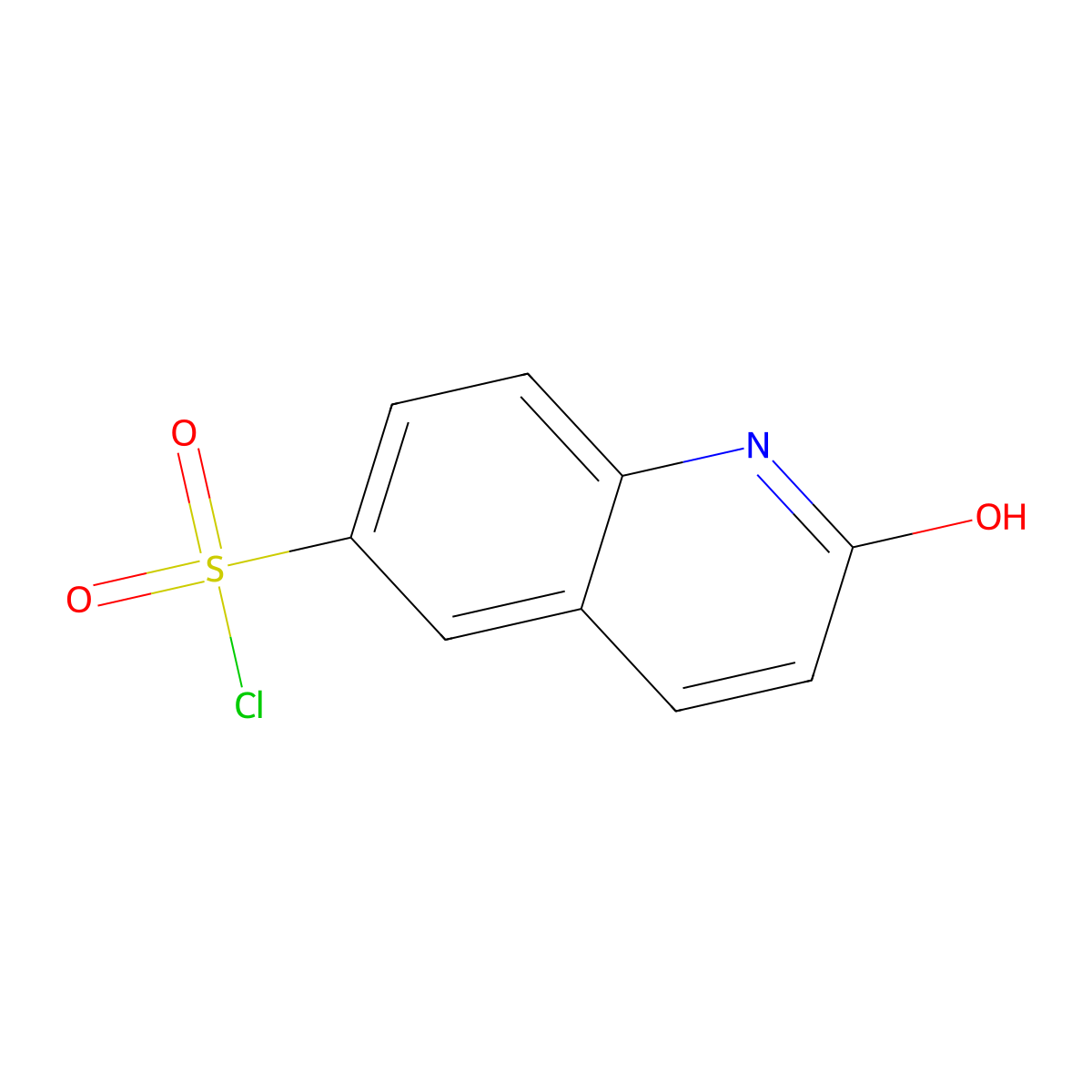 2-Oxo-1,2-dihydroquinoline-6-sulfonyl chloride molecular structure, CAS 569340-07-4