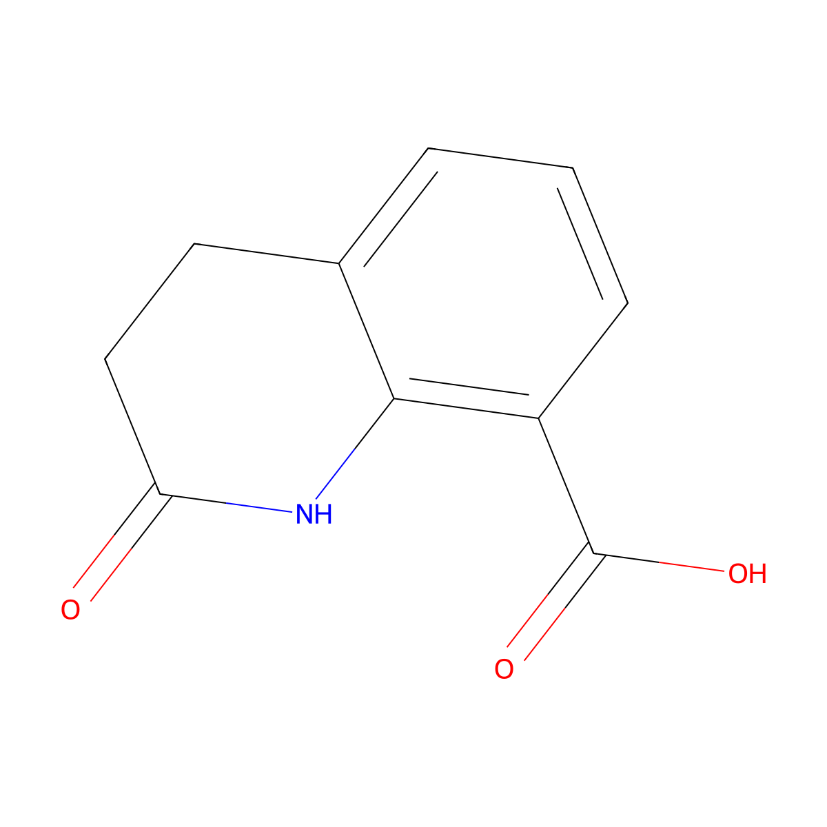 2-Oxo-1,2,3,4-tetrahydroquinoline-8-carboxylic acid molecular structure, CAS 569344-28-1