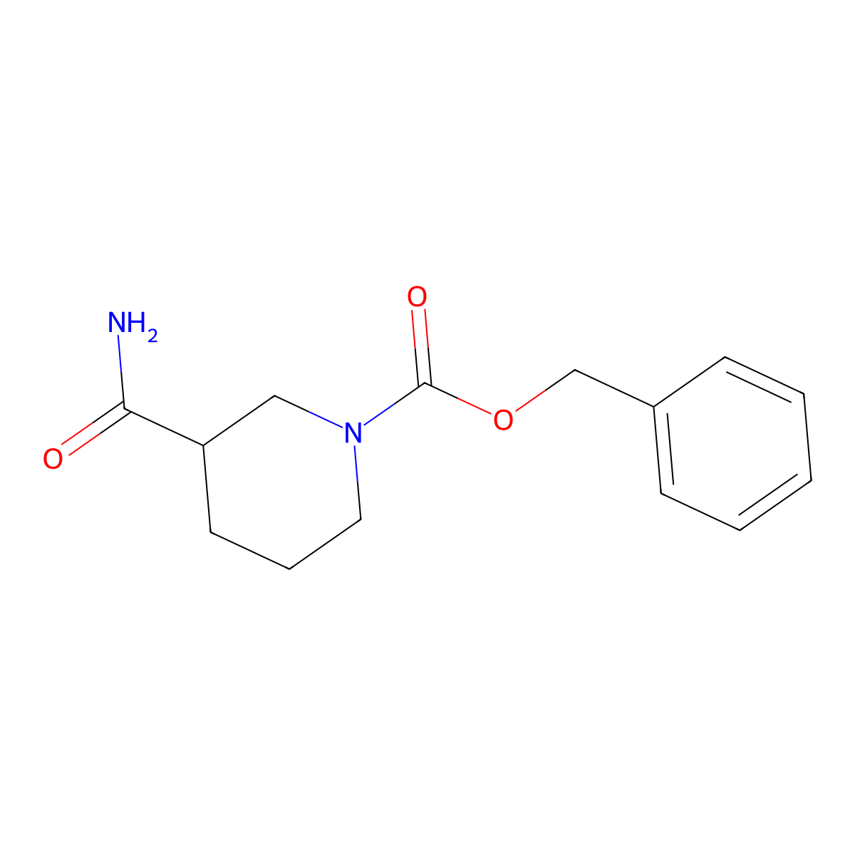 Benzyl 3-carbamoylpiperidine-1-carboxylate molecular structure, CAS 569348-14-7