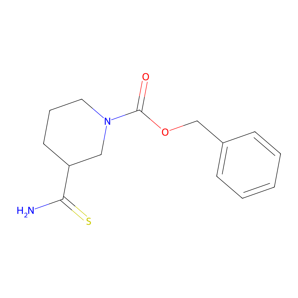 Benzyl 3-carbamothioylpiperidine-1-carboxylate molecular structure, CAS 569348-15-8