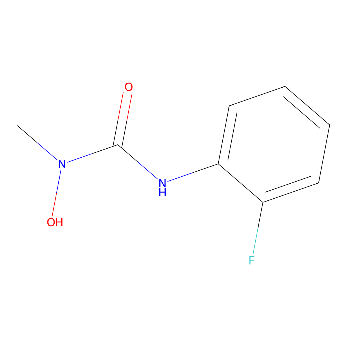 N'-(2-fluorophenyl)-N-hydroxy-N-methylurea molecular structure, CAS 56935-02-5