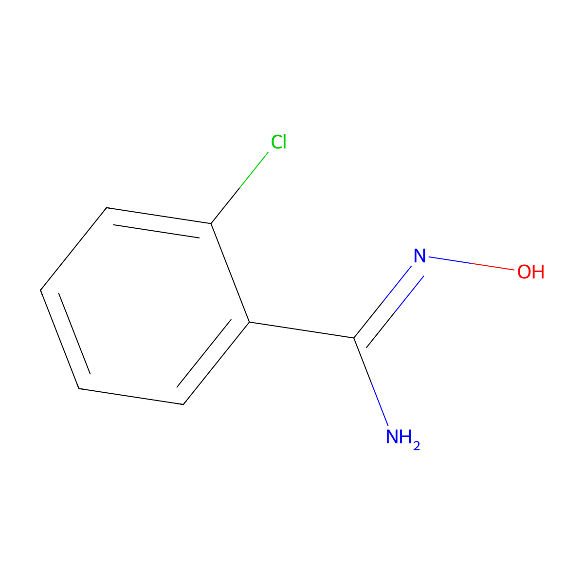 2-chloro-N'-hydroxybenzene-1-carboximidamide molecular structure, CAS 56935-60-5