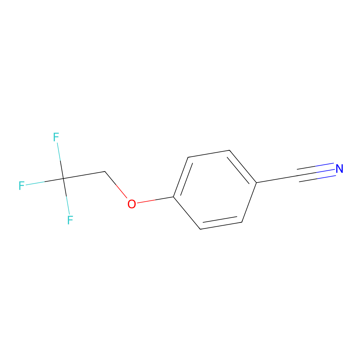 4-(2,2,2-Trifluoroethoxy)benzonitrile molecular structure, CAS 56935-76-3