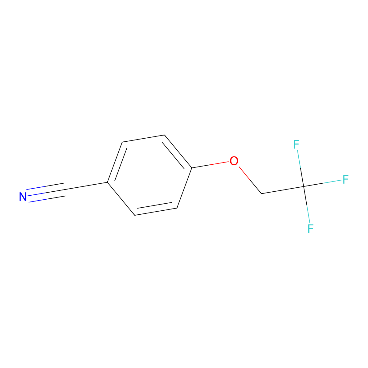 4-(2,2,2-Trifluoroethoxy)benzonitrile molecular structure, CAS 56935-76-3