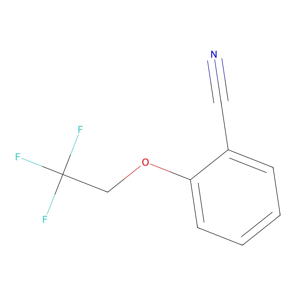 2-(2,2,2-Trifluoroethoxy)benzonitrile molecular structure, CAS 56935-77-4