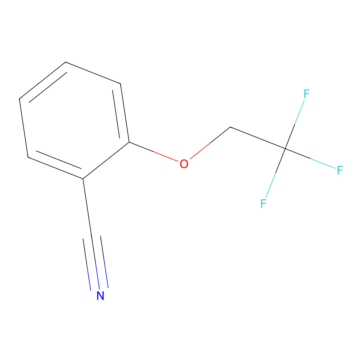 2-(2,2,2-Trifluoroethoxy)benzonitrile molecular structure, CAS 56935-77-4