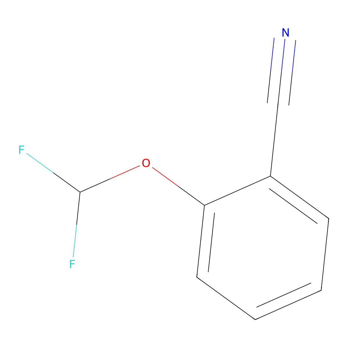 2-(Difluoromethoxy)benzonitrile molecular structure, CAS 56935-78-5