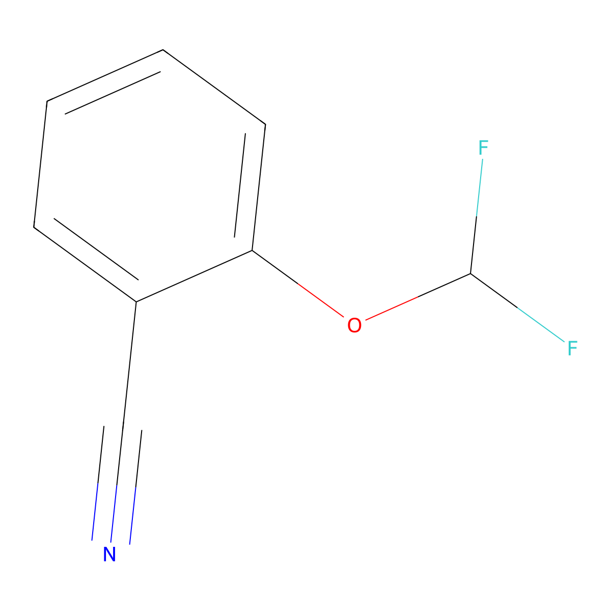 2-(Difluoromethoxy)benzonitrile molecular structure, CAS 56935-78-5