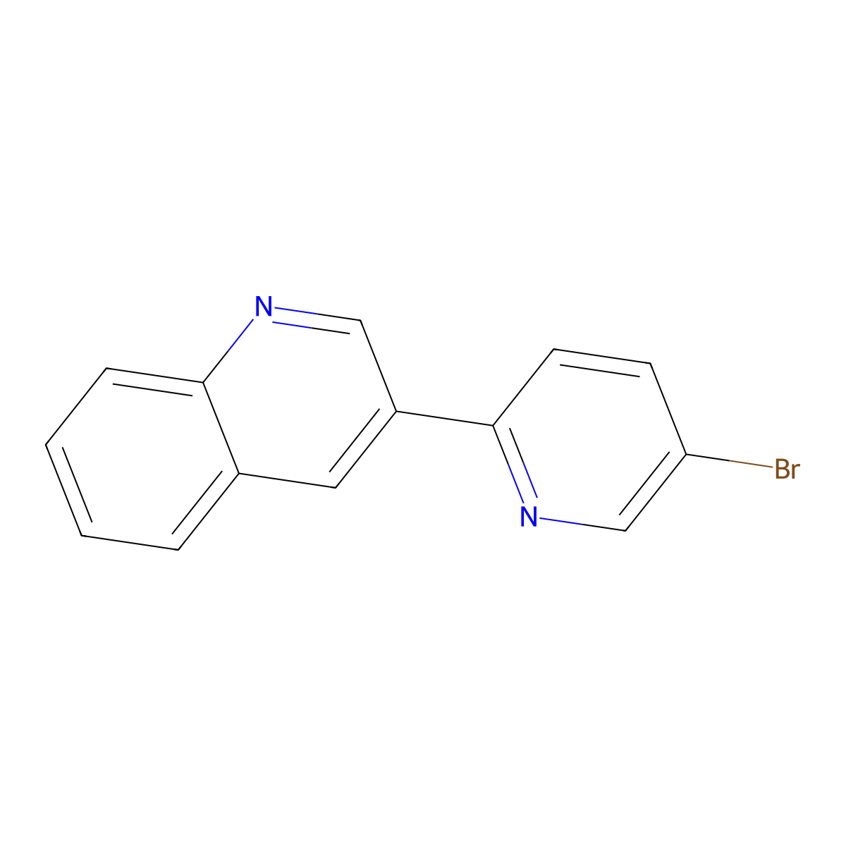 3-(5-Bromo-pyridin-2-yl)-quinoline molecular structure, CAS 569350-78-3