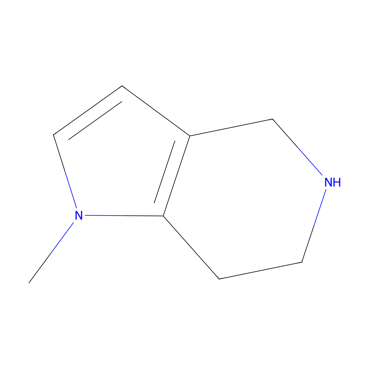 1-Methyl-4,5,6,7-tetrahydro-1H-pyrrolo[3,2-C]pyridine molecular structure, CAS 569351-26-4