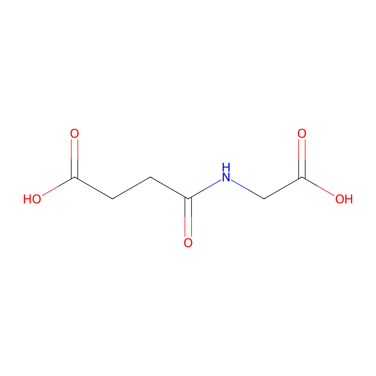 Succinylglycine molecular structure, CAS 5694-33-7