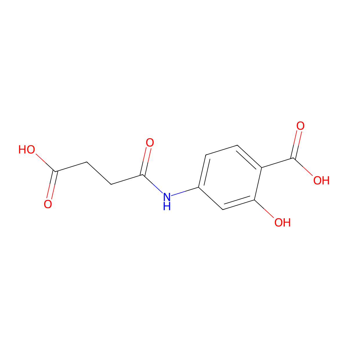 4-[(3-Carboxy-1-oxopropyl)amino]-2-hydroxybenzoic acid molecular structure, CAS 5694-38-2