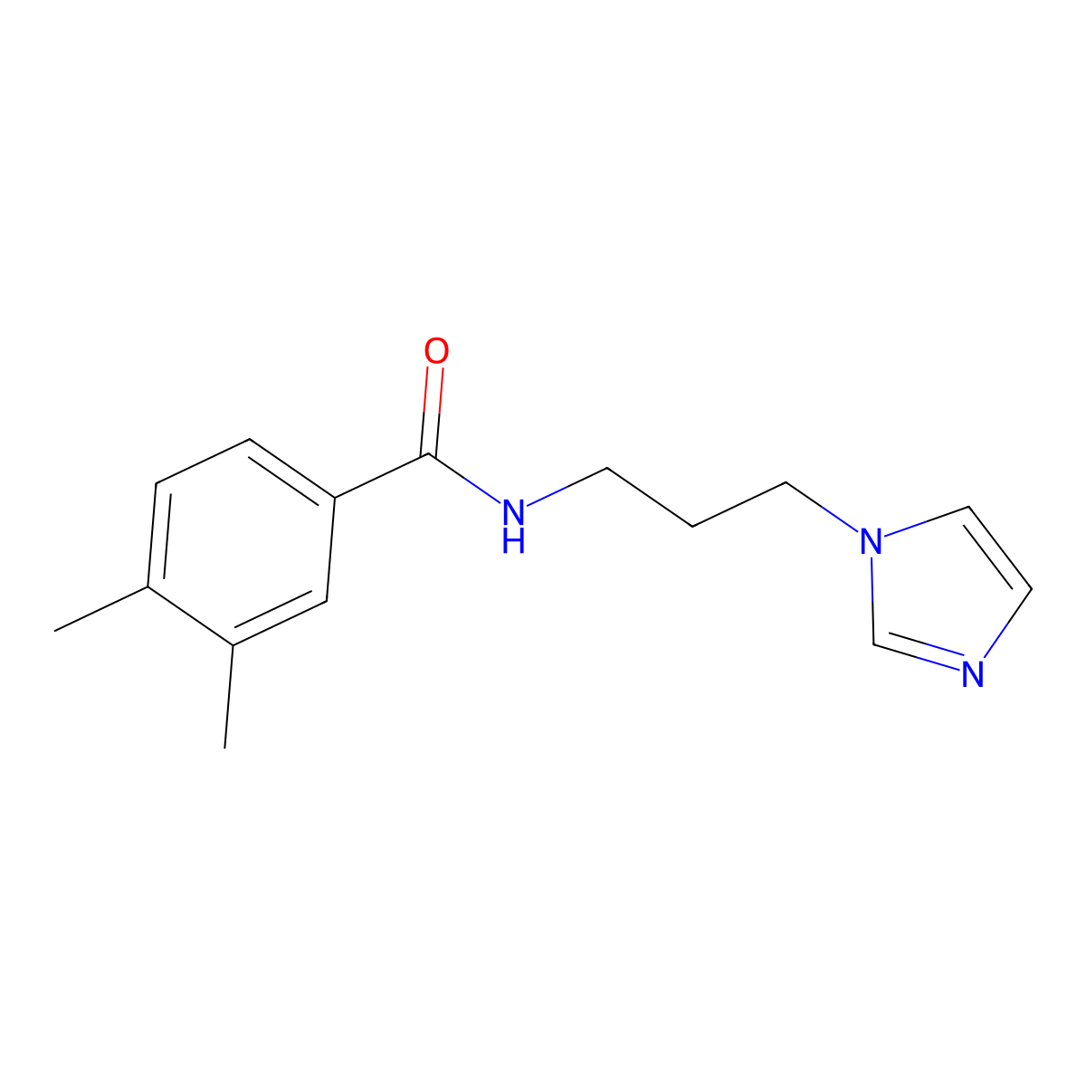N-[3-(1H-imidazol-1-yl)propyl]-3,4-dimethylbenzamide molecular structure, CAS 5694-60-0