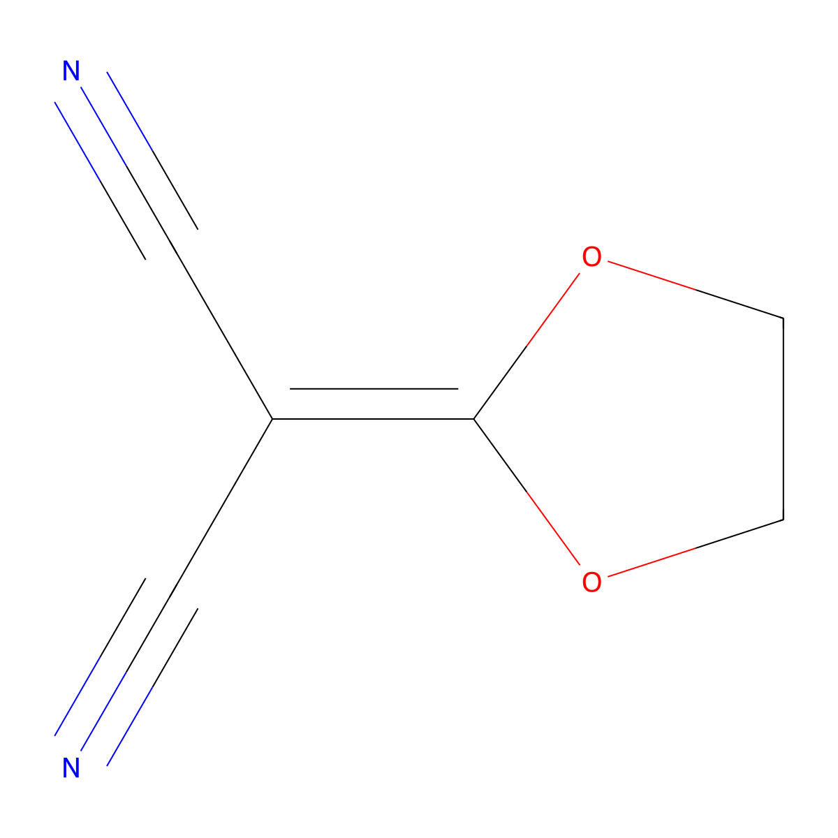 2-(1,3-Dioxolan-2-ylidene)propanedinitrile molecular structure, CAS 5694-65-5