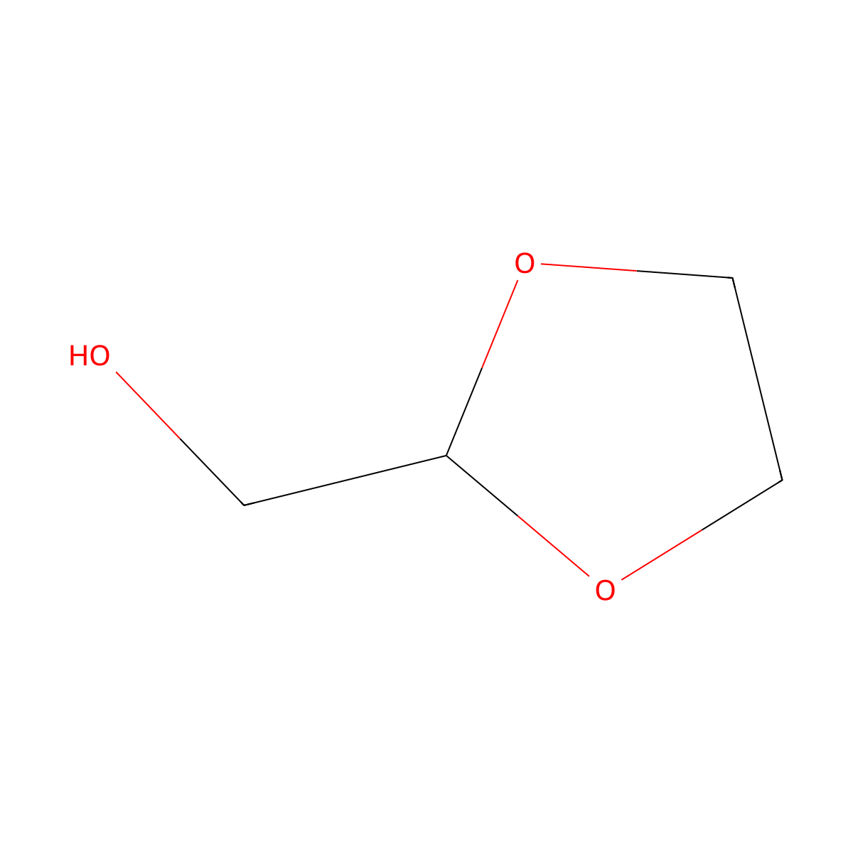 1,3-Dioxolane-2-methanol molecular structure, CAS 5694-68-8