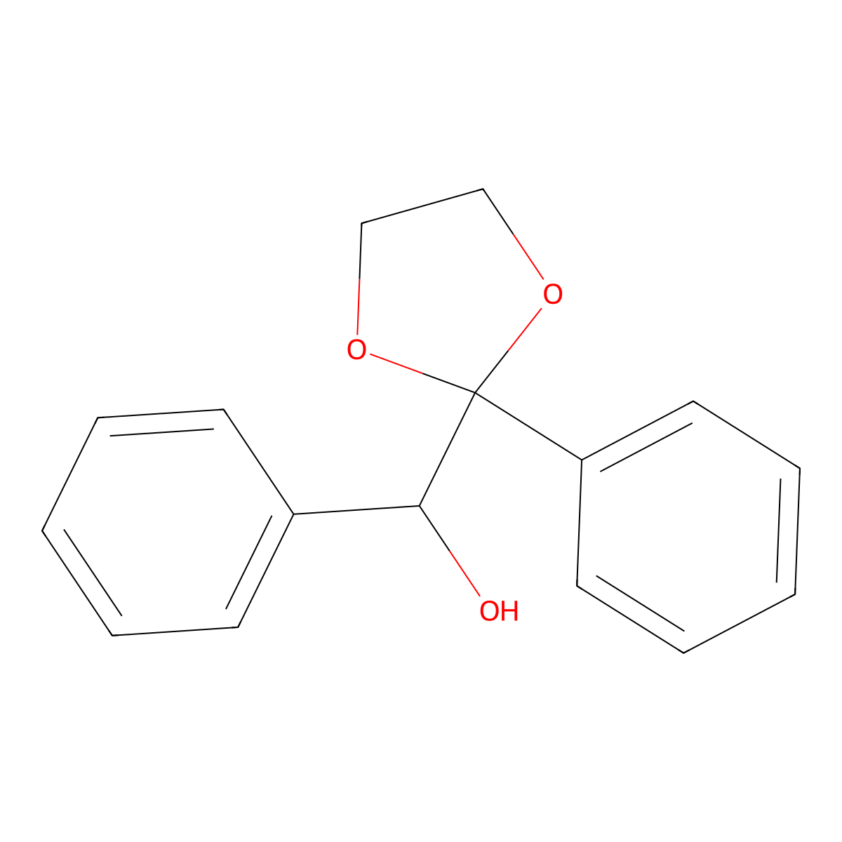 Benzoin ethylene ketal molecular structure, CAS 5694-69-9