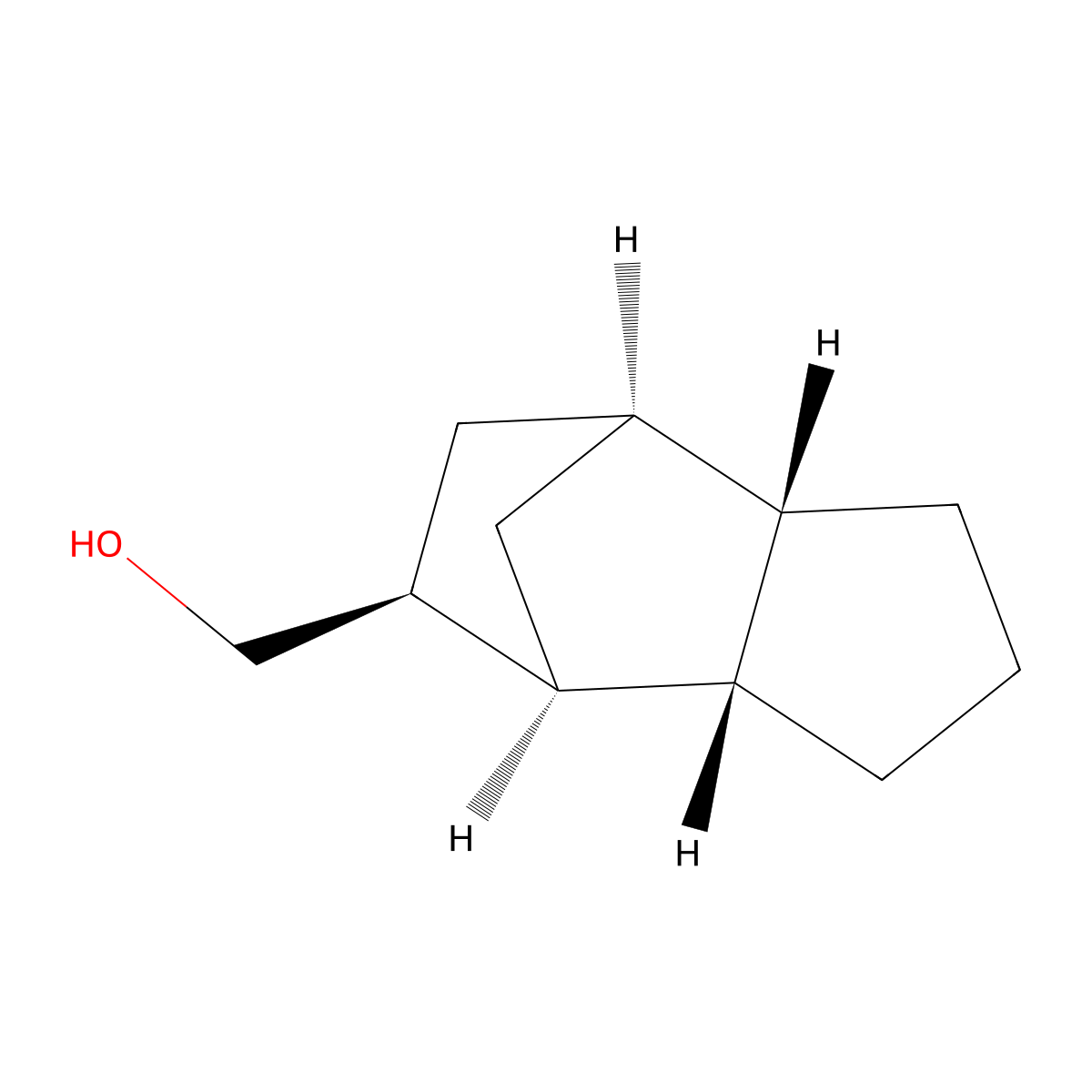 4,7-Methano-1H-indene-5-methanol, octahydro-, (3aalpha,4beta,5alpha,7beta,7aalpha)- molecular structure, CAS 56942-93-9