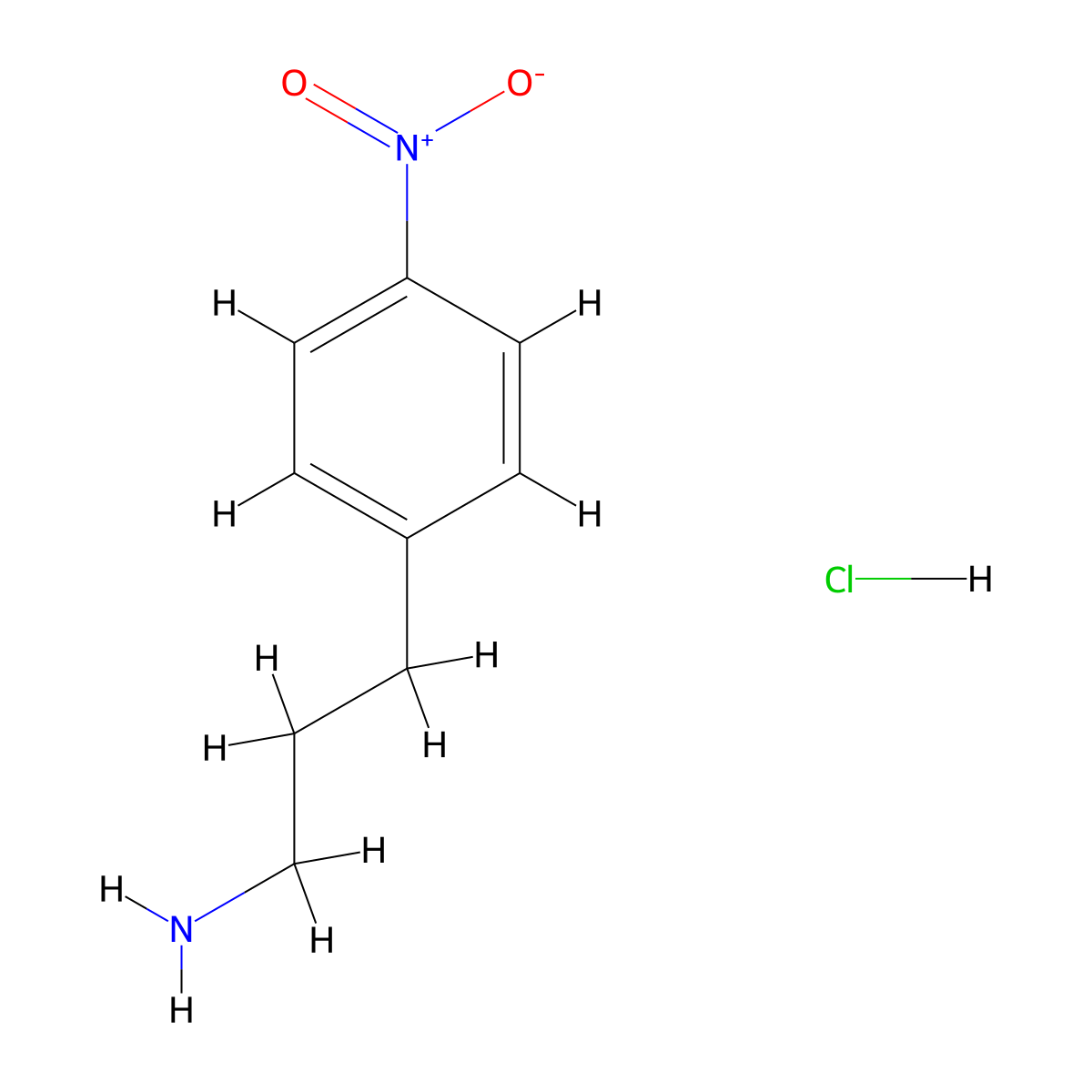 3-(4-Nitrophenyl)propylamine hydrochloride molecular structure, CAS 56946-60-2
