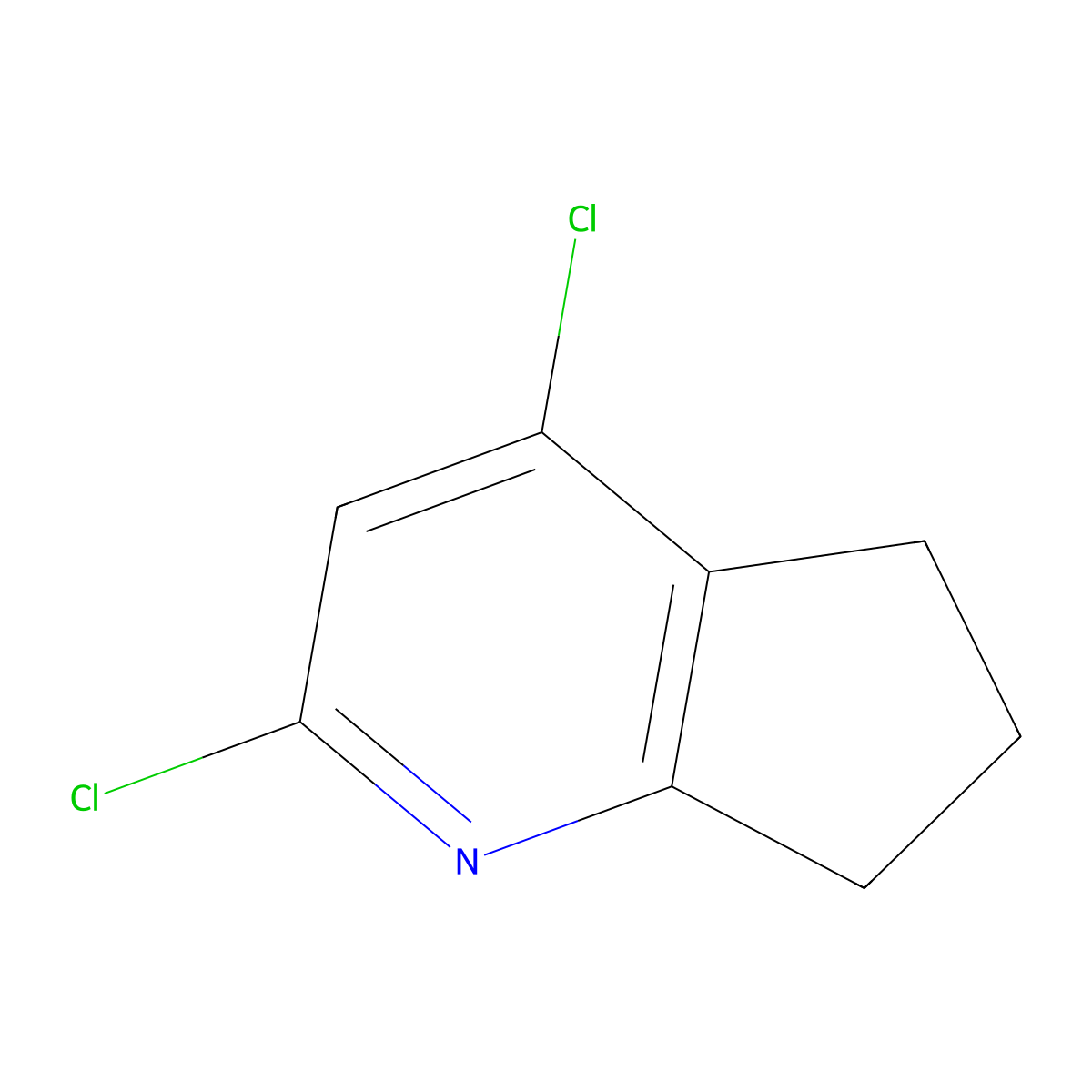 2,4-Dichloro-6,7-dihydro-5H-cyclopenta[b]pyridine molecular structure, CAS 56946-65-7